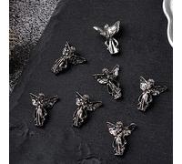 10Pieces Nail Art Charms Punk Retro Skull Luxury Metal Gothic Design Manicure Tips Rhinestones Decoration Nail Adornment Punk Accessory