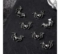 10Pieces/set Vintage Skull Heart Nail Nail Art Decoration Metal Nail DIY Manicure Accessories Nail Decoration Nail Adornment Punk Nail Accessory