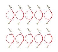 10Pieces Single Ended Metal Clip Test Leads 23cm Long Testing Current Test Wires Electricity Experiment Power Leads Clip