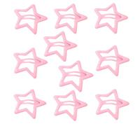 10pieces Solid Color Hair Clip For Hot Girls Alloy Star Shape Hair Barrettes Ponytail Bangs Clip For Teens Girls Festival Barrettes Daily Life Large Lovely Woman Small Thin Woman Fine No Slip Star