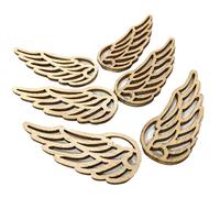 10Pieces Wing Shaped Wood Cutouts Unfinished Slices Shaped Slices for Christmas Home Decoration Painting Wood