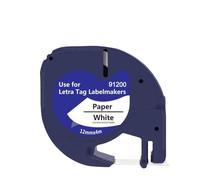 10PK 91201 Compatible with LT100h Label Maker 12mm Label 91200 12267 91202 91203 91204 91205 Works with LT Tapes Plastics(91200)