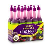 10PK Hanging Basket & Tub Drip Feeder 30ml Perfect Basket & Tub Drip Food for Hanging Baskets & Tubs & Drip Feed Easy to Use Help in the Growth Indoor House Plant - Colors & Bloom House Plant Food.
