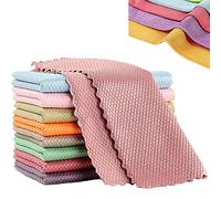 10pk of Fish Scale microfiber polishing cleaning cloth Absorbent Without Leaving Marks, Multifunctional Streak-Free Easy Reusable Lint Free Easy for Kitchen House Car 40x30cm