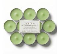 10PK Scented Tealight Candles 5 Hours Burn Time with Extracts of Basil, Patchouli & Geranium - Long-Lasting Fragrance Candles Ideal for Home, Relaxation, Romantic Dinners, Weddings, Festive Decor