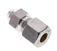 10S & 15mm Stainless Steel Straight Compression Fitting with Welding End 450 bar ISO 8434-1