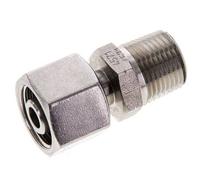 10S & 3/8'' NPT Stainless Steel Straight Swivel with Male Threads 630 bar Adjustable ISO 8434-1