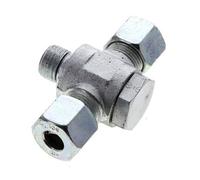 10S & M16x1.5 Zink plated Steel Tee Swivel Joint Cutting Fitting with Male Threads 400 bar NBR ISO 8434-1