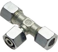 10S Zink plated Steel T-Shape Tee Cutting Fitting with Swivel 630 bar Adjustable ISO 8434-1