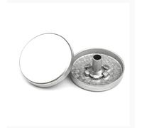 10Set Zinc Alloy Snap Buttons Flat for Jacket Down Repair No-Sew,Misty Silver,12mm