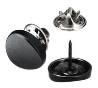 10sets 15mm Alloy Seamless Button,No Sew & No Tools Instant Replacement Snap Tack Button for Clothing Denim Jeans Trousers Bags(Curved Style, Matte Black)