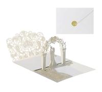 10sets 3D Pop Up Wedding Invitations,Laser Cut Wedding Invitation Cards with Envelope & Inner Paper for Marriage Birthday Anniversary Invite(Style 4)