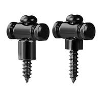 10Sets Brass Guitar Roller String Retainers-String Guide, Strings Trees Replacement Part for Electric Guitars Black/Gold/Chrome(Schwarz)