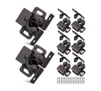 10Sets Double Roller Catch Latch Cabinet Door Spring Lock Hardware for Drawer Closet Rv Jewelry Box Storage Mirror Mailbox for Furniture