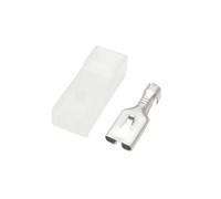 10sets Female Insert Spring + 2.8/4.8/6.3/7.8/9.5mm Hard Sheath Full Series Plug Cold-pressed Terminal Connector(10pcs 6.3mm)