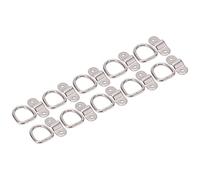 10Sets Heavy Duty Tie Down Anchors, Surface Mount D Ring with Zinc Coating, High Strength Forged Iron Tie Down Hook for Secure Hauling on Trucks Trailers Boats ATV (Silver)