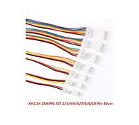 10Sets JST XH2.54 XH 2.54mm Wire Cable Connector 2/3/4/5/6/7/8/9/10 Pin Pitch Male Female Plug Socket 30cm Wire Length 26AWG,10 Sets 2P
