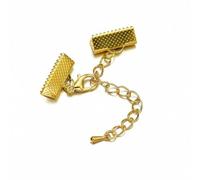 10Sets/Lot 10-40mm Lobster Clasps Hooks Extending Chain Bracelet End Connectors Slider Clasp for DIY Jewelry Making Finding-Gold 10Set_a-40mm