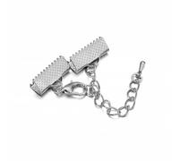 10Sets/Lot 10-40mm Lobster Clasps Hooks Extending Chain Bracelet End Connectors Slider Clasp for DIY Jewelry Making Finding-Rhodium 10Set_a-35mm