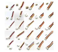 10Sets SH1.0 JST1.25 ZH1.5 PH2.0 XH2.54 Connector Female+Male 2/3/4/5/6/7/8/9/10P Plug With Cable 10/20/30cm(SH 1.0MM,10CM_9P)