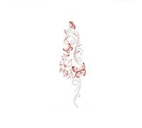 10sheets Dark-Colored, Waterproof, Long-Lasting, Butterfly And Flower Tattoo Stickers For Women'S Back, Hands, And Face.