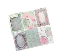 10Sheets Raised Flower Pattern Paper Embossed Decorative Paper for Card Making Scrapbooking Embellishment and Project Translucent Dreamlike Journal
