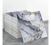 10Sheets Self-Adhesive Wall Tiles,3D Waterproof 30x30CM Marble Stick on Tiles,Subway Peel and Stick Backsplash for Kitchen Bathroom Living Room (Grey1)