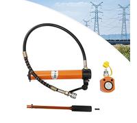10T Hydraulic Cylinder Jack, CP-180+BSY-10, 70Mpa Hydraulic Lifting Cylinder Single-Acting with Lifting Jack, Hydraulic Hand Pump 11mm Stroke for Bridges/Building, Orange