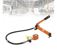 10T Mini Hydraulic Cylinder Jack, Low Profile Porta Power Ram Short Steel Lifting Jack, Single Acting Jack Plunger with CP-180 Hydraulic Hand Pump with 0.43 in Stroke for Mechanical Shipbuilding
