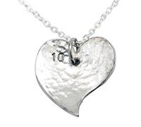 10th Anniversary Modern Heart Necklace - 100% Pure Tin