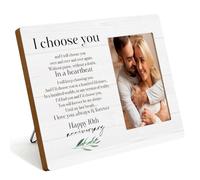 10th Anniversary Picture Frame, 10th Wedding Anniversary for Her Him Couple Husband Wife, Happy 10th Wedding Anniversary Decorations for Wall Desk Tabletop Shelf, 10 Years Wedding Gift Ideas