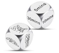 10th Anniversary Tin Gifts for Him Her Sex Dice Board Game 2PCS Funny Date Night Dices Adult Games Dices Christmas Valentines Gift 10 Year Anniversary for Couples Wedding Registry Ideas Sexy Dice