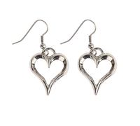 10th Anniversary Tin Heart Earrings