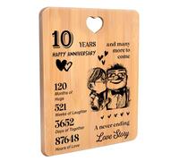 10th Anniversary Wedding Gifts for Couples, 10th Anniversary Chopping Boards Gifts, 10th Wedding Gifts Anniversary for Wife Husband, 10 Years Anniversary Presents for for Her Girlfriend Boyfriend