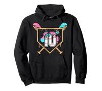 10th Birthday Baseball Bat Ice-Cream Drip 10yrs Old Boys Pullover Hoodie