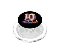 10th Birthday Bearded Dragon 10 Years Old Reptile Party Fun PopSockets PopGrip for MagSafe