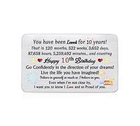10th Birthday Birthday Greeting Cards Son Daughter Inspirational Wallet Insert Card Appreciate Gifts Cake Cute Personalized Best Friend Sister Brother Grandson Granddaughter Niece Nephew Keepsakes