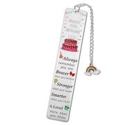 10th Birthday Bookmark Present for Daughter Son, Inspirational Gifts for Girls Boys, Rainbow Keepsakes Bookmark for Friends Niece Nephew Gifts