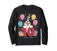 10th birthday boy girl 10 years old ten Bernese Mountain Dog Long Sleeve T-Shirt