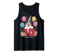 10th birthday boy girl 10 years old ten Bernese Mountain Dog Tank Top