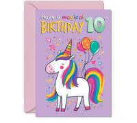 10th Birthday Cards for Boys Girls - Magical Birthday - Happy Birthday Card for 10 Year Old Boy Girl Sister Granddaughter Nephew Daughter, A5 Bday Greeting Cards
