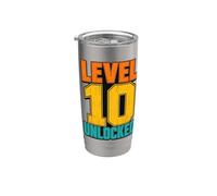 10th Birthday Gamer Achievement Unlocked Stainless Steel Insulated Tumbler