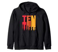 10th Birthday Gift Chess Player Retro Board Game Fan Zip Hoodie