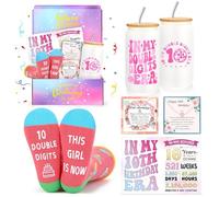 10th Birthday Gift Set for Girls - Double Digit Age10 Birthday Gift Box for 10 Year Old Daughter, Niece or Granddaughter