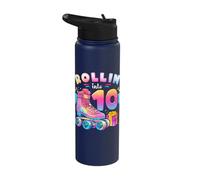 10th Birthday Girl 10 Years Roller Skates Number 10 Stainless Steel Insulated Water Bottle