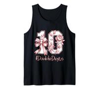 10th Birthday Girl Pink Coquette Bow 10 Year Old Aesthetic Tank Top