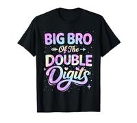 10th Birthday Girl Tie Dye Big Bro of The Double Digits T-Shirt