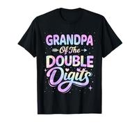 10th Birthday Girl Tie Dye Grandpa of The Double Digits T-Shirt