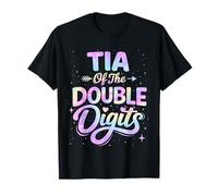 10th Birthday Girl Tie Dye Tia of The Double Digits T-Shirt