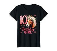 10th Birthday Horse Girl 10 Years Old Birthday Girl B-Day T-Shirt